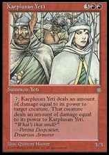 Karplusan Yeti PL Ice Age MTG Magic The Gathering Red English Card