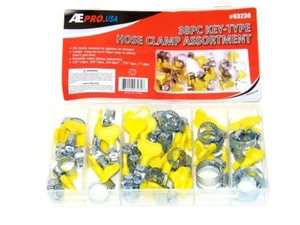 38 pcs Hose Clamp Assorted Worm Gear Type Hose Pipe Fitting Assortment Key Type - Picture 1 of 3
