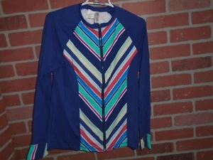 24TH & OCEAN WOMANS FULLZIP LONGSLEEVE SWIM SHIRT SIZE LARGE - Picture 1 of 3
