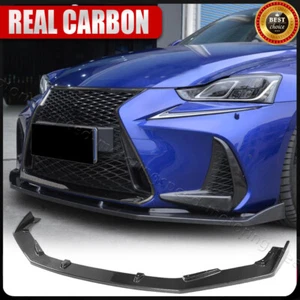 Real Carbon Fiber Front Bumper Lip Spoiler Fit For Lexus IS300 IS350 IS F 17-20 - Picture 1 of 13