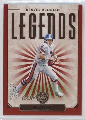 2020 Panini Legacy Legends Red /299 John Elway #106 HOF - Image 1 of 2