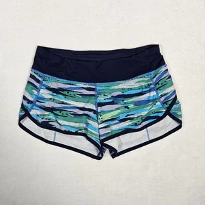 Pantalones Cortos Lululemon Speed Up Para Mujer Azul Verde Talla 4 Correr Atlético - Imagen 1 de 7