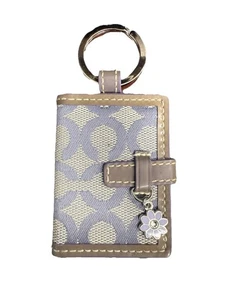 COACH Bag Charm Key Ring Photo Holder With Charm Purple Adorable - Picture 1 of 3