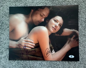 Sam Hueghan Catriona Balfe autógrafo firmado 11x14 foto Outlander BECKETT - Imagen 1 de 2