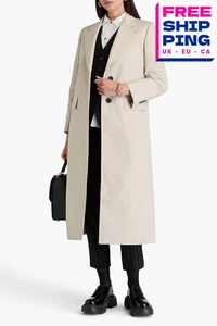 RRP€2655 THOM BROWNE Wide Lapel Overcoat IT44 US8 UK12 L Waterproof Lined - Picture 1 of 7
