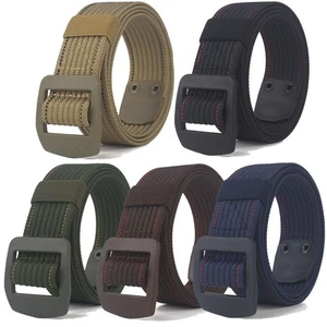 Business Nylon Buckle Waistband Casual Canvas Strap Men Weave Waist Band - Picture 1 of 11