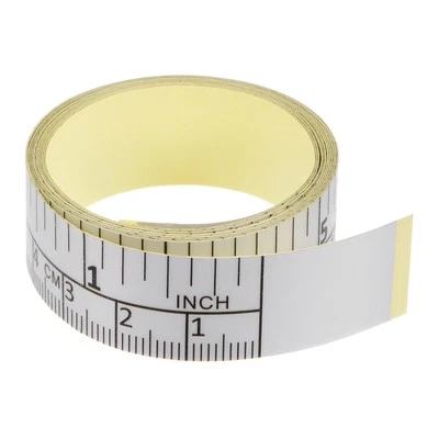 Fita métrica autoadesiva 60 polegadas 152cm inglesa direita para esquerda preta - Imagem 1 de 4
