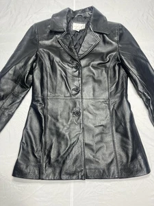 Worthington Woman’s Genuine Lambskin Small Leather Jacket - Picture 1 of 9