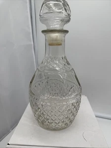 Vintage Princess House Clear Pattern Glass Wine Whiskey Decanter - Picture 1 of 5