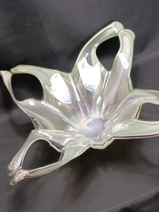 Large Murano Art Glass Centerpiece Bowl 52cm Pale Green Mid Century Modern VGC - Picture 1 of 16