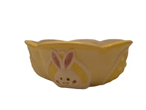 easter bowl yellow unbranded 6.25” wide 2” high - Picture 1 of 8