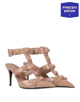 PVP €1155 VALENTINO GARAVANI Zapatos con Correa al Tobillo de Cuero US9 UK6 EU39 Tachuelas Romanas Foto 1 de 4