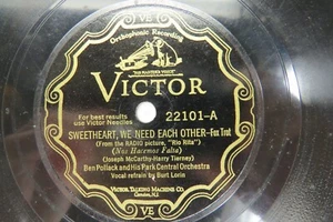 Ben Pollack & Orch. - VICTOR 22101 - Sweetheart We Need Each Other - Bild 1 von 2