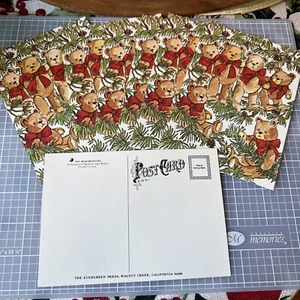 Posten 7 Weihnachtsbären Postkarten Vintage Feiertagspostkarte - Bild 1 von 10