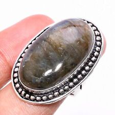 Labradorite Gemstone 925 Sterling Silver Jewelry Ring Size 5.5