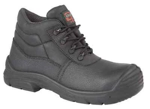 Botas de seguridad Grafters M9548A de cuero con puntera de acero impermeables de ajuste ancho - negras - Imagen 1 de 2