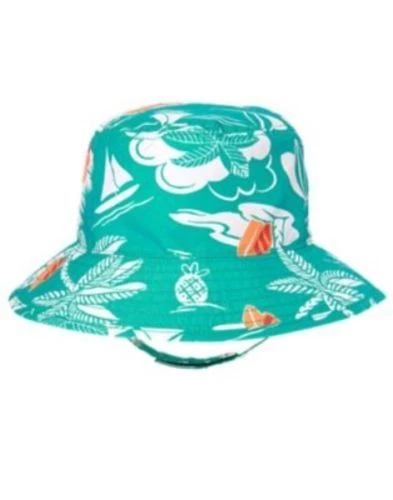 GYMBOREE SEASHORE SMILES TURQUOISE SURF SCENE BUCKET HAT 6 12 NWT - Image 1 of 1