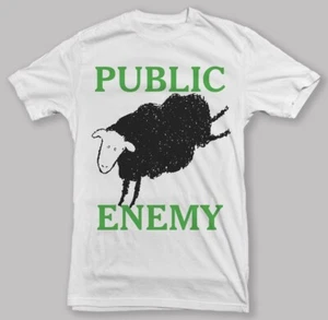 Camicia unisex vintage Public Enemy Band cotone bianco tutte le taglie IN743 - Foto 1 di 3