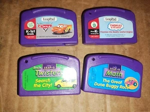 Lot of 4 Leap Frog Leapster Game Cartridges Cars Thomas & Friends Brain Twisters - Picture 1 of 4