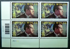 3444 MNH 2000 33c Thomas Wolfe PB Look Homeward Angel OF Time & the River writer - Picture 1 of 1