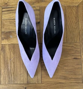 BNWT Karen Millen Lilac Suede Stiletto Court Shoe UK 4 37 RRP £145 - Picture 1 of 6