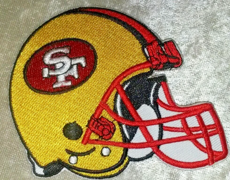 San Francisco 49ers Helmet 3.5" Iron On Embroidered Patch ~ Free Tracking!