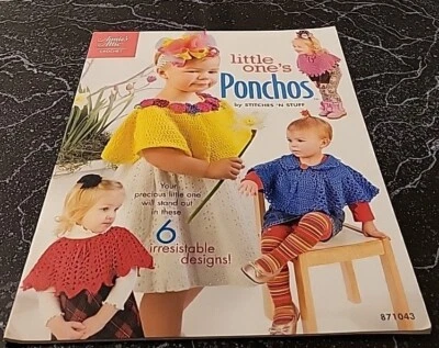 EE14 ANNIE'S ATTIC 2010, LITTLE ONE'S PONCHOS CROCHET PATTERN LEAFLET - Image 1 of 2