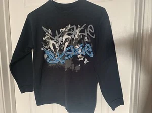 Hanes Boy Sweater Sz L 10/12 Black Long Sleeve Pullover Soft Sweats - Picture 1 of 6