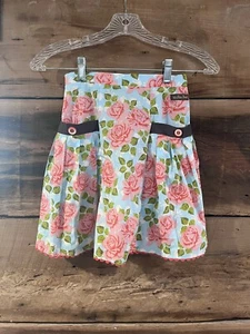 Matilda Jane Girls Salt Water Taffy Skirt Size 8 Floral Blue Pink Roses SALE! - Picture 1 of 3
