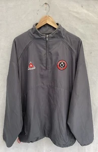Sheffield United Le Coq Sportif Grey Training 1/4 Zip Rain Jacket 25” P2P - Picture 1 of 14