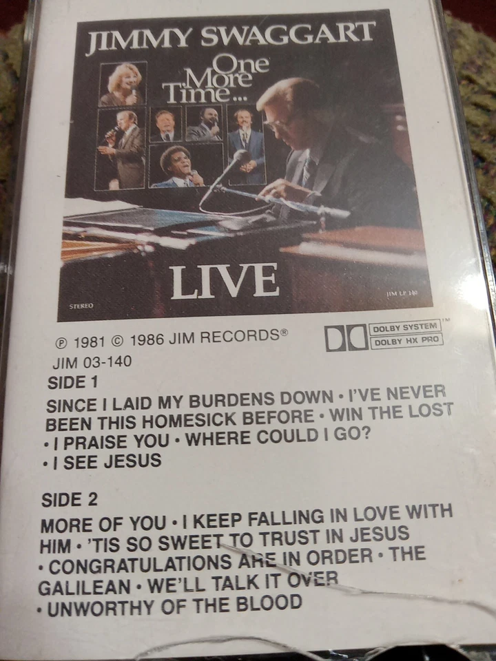 Jimmy Swaggart -  One More Time Live  - CASSETTE TAPE (Tape Two) ... TESTED - Image 1 of 1