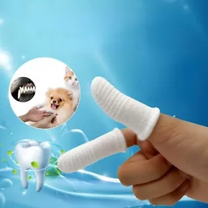 Dog Toothbrushes Soft Pet Finger Toothbrush Teddy Dog Cat Cotton Brush Teeth - Picture 1 of 7