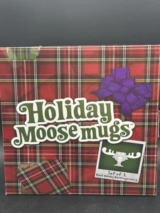 Juego de 2 tazas de plástico Holiday Moose nuevas en caja - Imagen 1 de 10