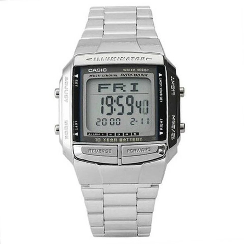 Casio DB-360-1A | Banco de datos Reloj digital | Batería de 10 años | Acero inoxidable Ba Foto 1 de 1