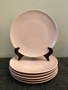 Ikea Pink Dinner Plates 10 1/4" Matte Glazed Stoneware Set Of 6 - Picture 1 of 3