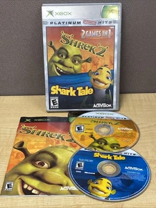 Shrek 2 & Shark Tale (Original XBOX, 2004) 2 Spiele in 1 Platinum Hits GETESTET - Bild 1 von 10