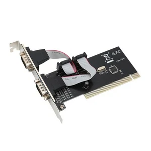 PCI Zu Dual Serial DB9 RS232 RS-232 2-Port-Erweiterungsadapterkarte Für Des KUI - Afbeelding 1 van 7