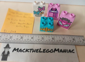 Lego Duplo 10844 Minnie Mouse Bow-tique 4 Printed Brick Parts Only