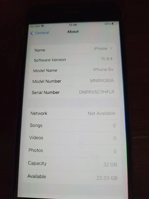 Apple iPhone 6s Silver  32GB storage 2GB RAM 4.7" IOS Touchscreen Smartphone - Image 1 of 4