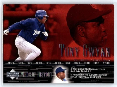 2002 Upper Deck Piece of History Tony Gwynn #82 San Diego Padres - Image 1 of 2