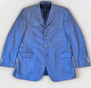 LBM Luigi Mantovi Bianchi Blazer 42r 52it unstrukturiert aufgesetzte Tasche DelFino - Bild 1 von 10