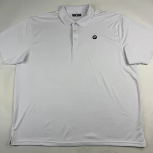 BMW Mens 2X White 100% Polyester Official Licensed Polo - Picture 1 of 9