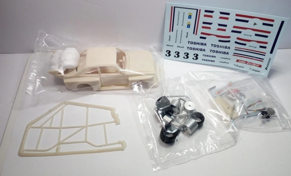 1-43 Ford Escort II RS 1800 TOSHIBA DRM'77 Zolder #3 resin kit Remember - Immagine 1 di 4