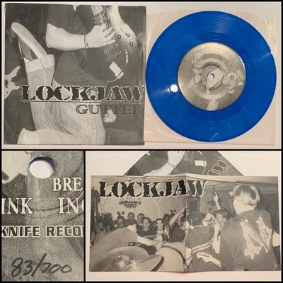 LOCKJAW Gutted 7” Blue Vinyl #d/100-Kid Gorgeous Every Time I Die Halfmast Hoods - Image 1 of 4