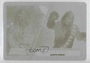 2016 Topps Star Wars Evolution Printing Plate Yellow 1/1 Chewbacca #55 d8k - Picture 1 of 3