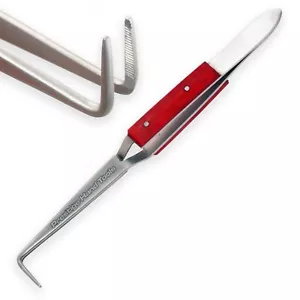 Pinzas de soldadura de 90° autobloqueo acción cruzada dentadas herramientas joyeros - Imagen 1 de 1