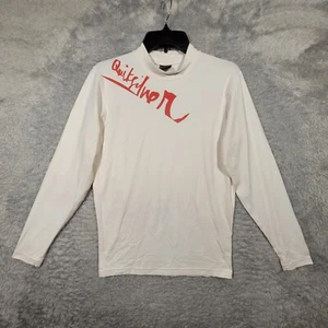 Quicksilver Surf Shirt Youth Large White Pullover UV Tech Long Sleeve -stain - Picture 1 of 10