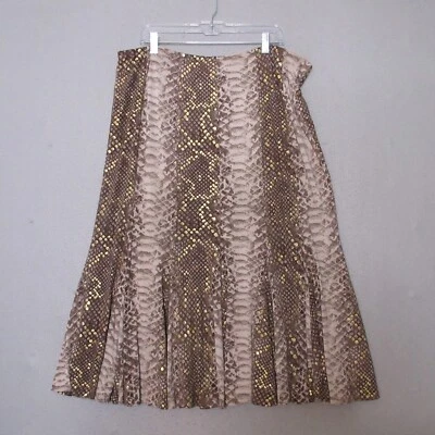 Falda Joseph Ribkoff Plus 18 Estampado Animal Serpiente Metálico Tirar de Cintura Elástica Foto 1 de 4