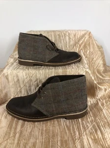 Clarks Collection Botas Chukka Zapatos Para Hombre 8M EE. UU. 41 UE UK 7 Cuero Marrón Fieltro - Imagen 1 de 6