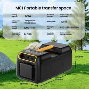 Climatizzatore Elettrico Portatile 110/220V Esterno Camion Tenda Campeggio Condizionatori - Foto 1 di 11